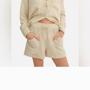 Mate the label gauze shorts